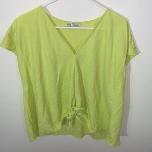 3/$10 Zara lime tie front top
